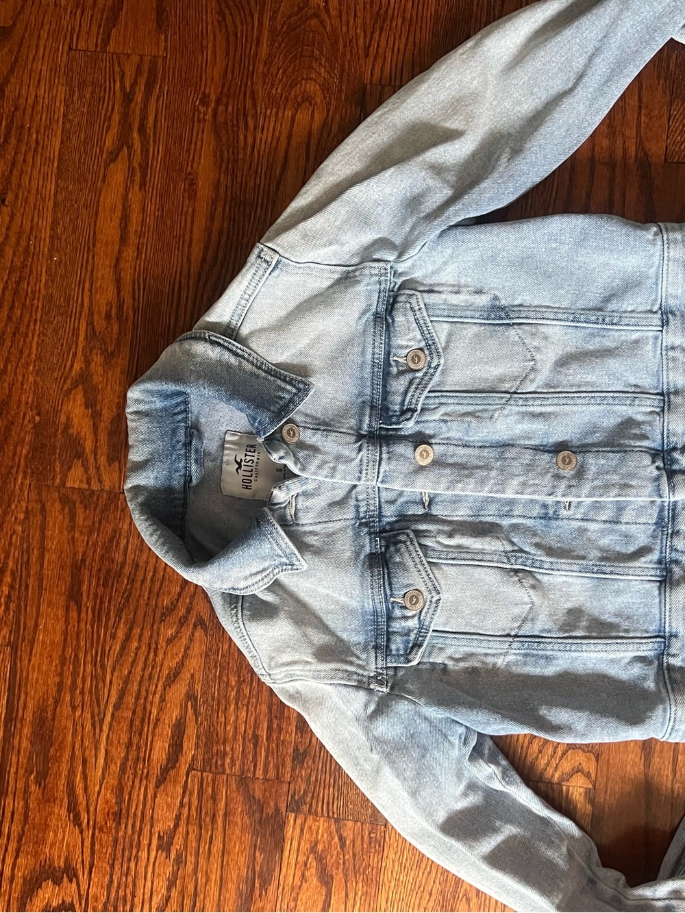 Hollister Kids Light Wash Denim Jean Jacket